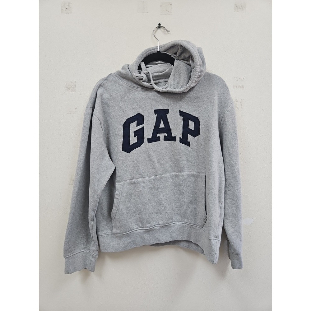 Gap Womens Large Distressed Spell Out Block Letter Hoodie Sweatshirt